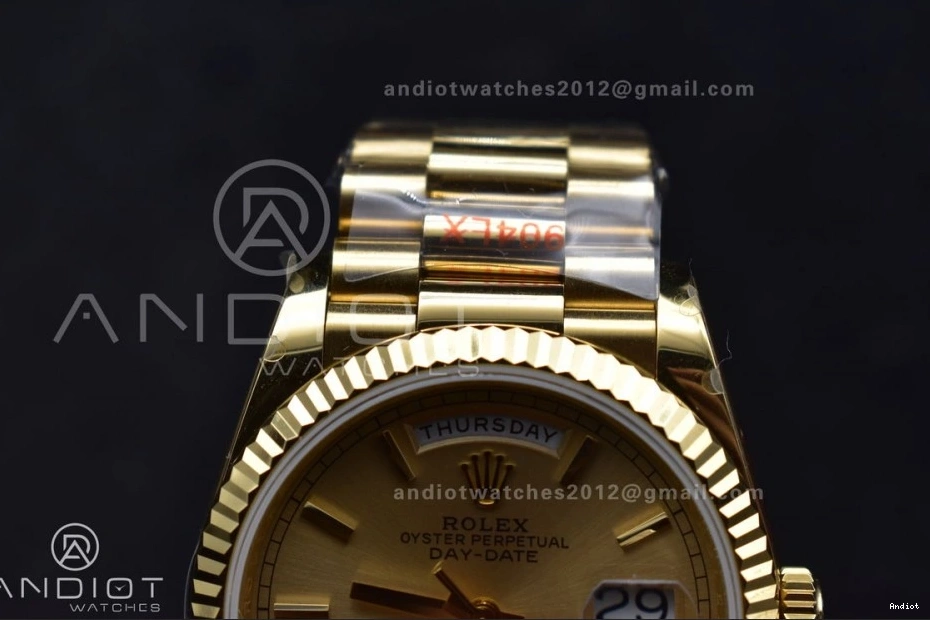 YG 36 Steel Edition 696 904L (Gain Dial V5 on vr3255 Weight) Best Bracelet President QF Gold DayDate EasyCare 0723